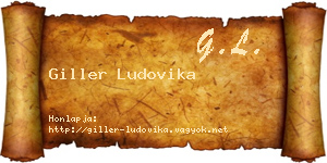 Giller Ludovika névjegykártya